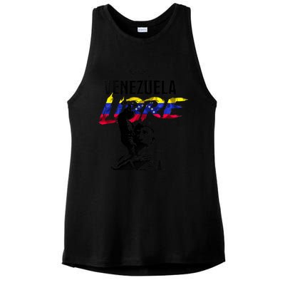 Hasta El Final Abajo Cadenas Venezuela Libre Ladies PosiCharge Tri-Blend Wicking Tank