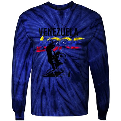 Hasta El Final Abajo Cadenas Venezuela Libre Tie-Dye Long Sleeve Shirt