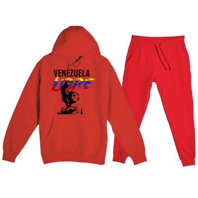 Hasta El Final Abajo Cadenas Venezuela Libre Premium Hooded Sweatsuit Set