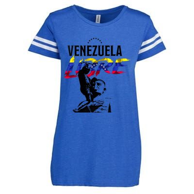 Hasta El Final Abajo Cadenas Venezuela Libre Enza Ladies Jersey Football T-Shirt