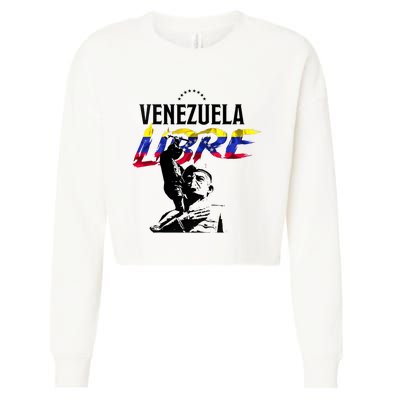 Hasta El Final Abajo Cadenas Venezuela Libre Cropped Pullover Crew