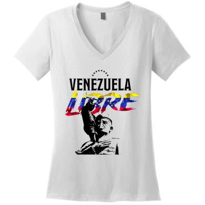 Hasta El Final Abajo Cadenas Venezuela Libre Women's V-Neck T-Shirt