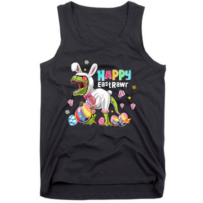 Happy Eastrawr Funny Easter Day Bunny Dinosaur T Rex Costum Easter Egg Tank Top