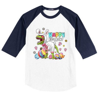 Happy Eastrawr Funny Easter Day Bunny Dinosaur T Rex Costum Easter Egg Baseball Sleeve Shirt