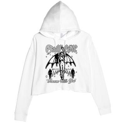 Half Evil Forever With You Crop Fleece Hoodie