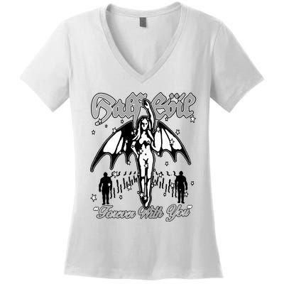 Half Evil Forever With You Women's V-Neck T-Shirt