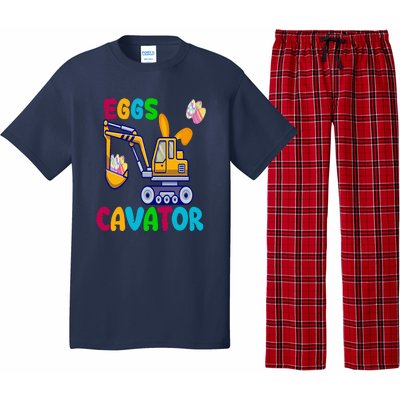 Happy Easter Funny Excavator Hunting Egg Pajama Set