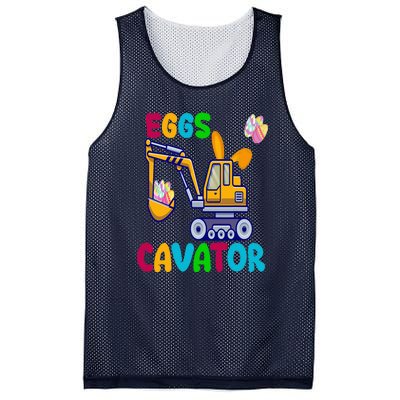 Happy Easter Funny Excavator Hunting Egg Mesh Reversible Basketball Jersey Tank