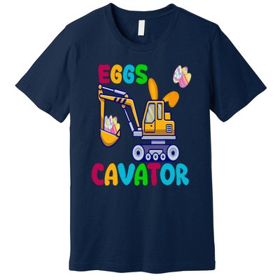 Happy Easter Funny Excavator Hunting Egg Premium T-Shirt