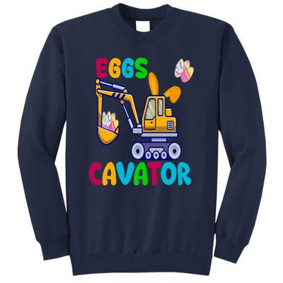 Happy Easter Funny Excavator Hunting Egg Tall Sweatshirt