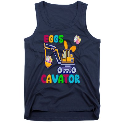 Happy Easter Funny Excavator Hunting Egg Tank Top