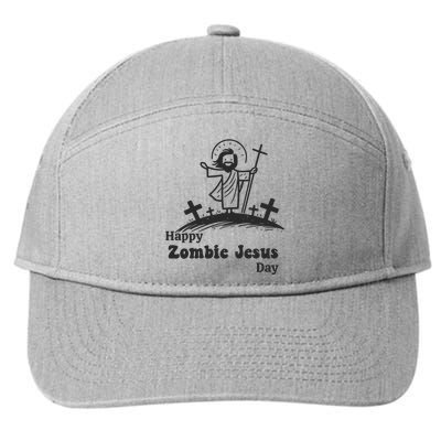 Happy Easter Funny Zombie Jesus 7-Panel Snapback Hat