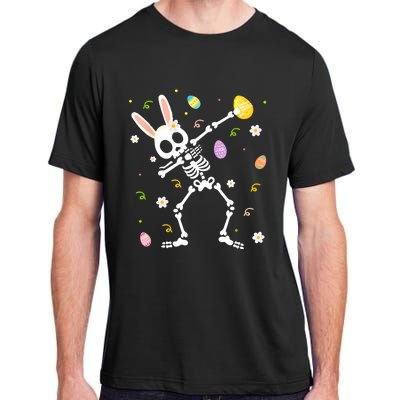 Happy Easter Funny Dabbing Bunny Skeleton Hunting Eggs Gift Adult ChromaSoft Performance T-Shirt