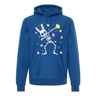 Happy Easter Funny Dabbing Bunny Skeleton Hunting Eggs Gift Premium Hoodie