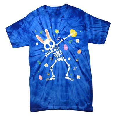 Happy Easter Funny Dabbing Bunny Skeleton Hunting Eggs Gift Tie-Dye T-Shirt