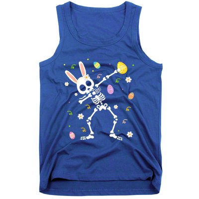 Happy Easter Funny Dabbing Bunny Skeleton Hunting Eggs Gift Tank Top