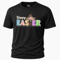 Happy Easter Flower Floral Cross Cooling Performance Crew T-Shirt