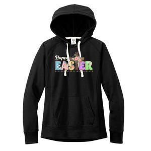 Happy Easter Flower Floral Cross Women's Fleece Hoodie