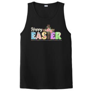 Happy Easter Flower Floral Cross PosiCharge Competitor Tank