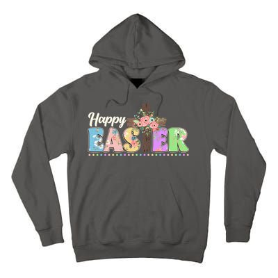 Happy Easter Flower Floral Cross Tall Hoodie