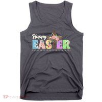 Happy Easter Flower Floral Cross Tank Top