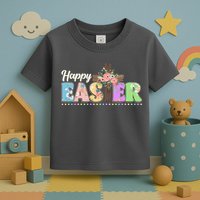 Happy Easter Flower Floral Cross Toddler T-Shirt