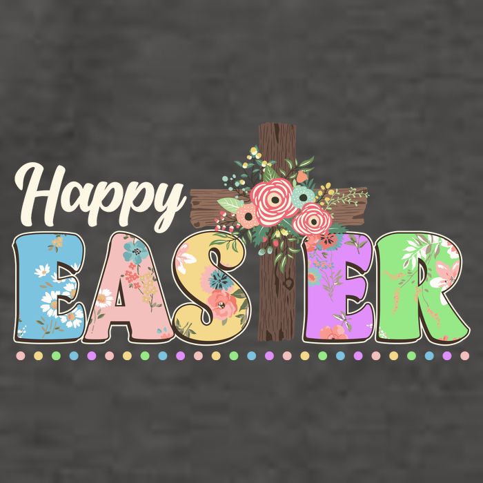 Happy Easter Flower Floral Cross Vector Backpack