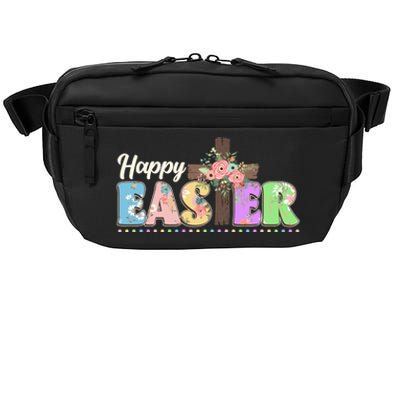 Happy Easter Flower Floral Cross Crossbody Pack