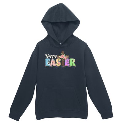 Happy Easter Flower Floral Cross Urban Pullover Hoodie