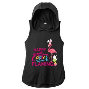 Happy Easter Flamigo Cute Bunny Flamingo Hunting Easter Eggs Gift Ladies PosiCharge Tri-Blend Wicking Draft Hoodie Tank