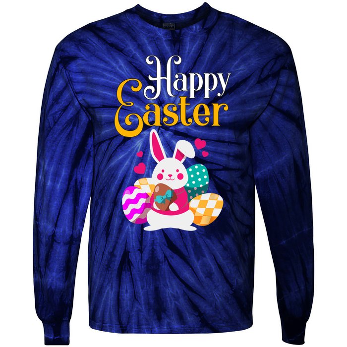 Happy Easter for Girl and Wo - Easter Tie-Dye Long Sleeve Shirt