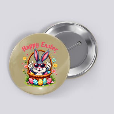 Happy Easter Funny 420 Day Easter Bunny Rabbit Women Button
