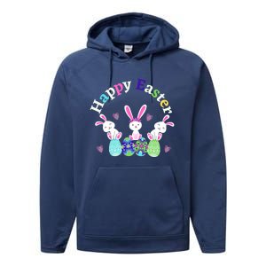 Happy Easter For Sunday School Or Egg Hunt Happy Easter Tee Funny Gift Performance Fleece Hoodie