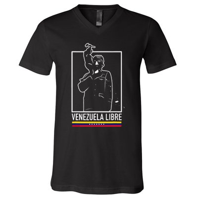 Hasta El Final Abajo Cadenas Venezuela Libre V-Neck T-Shirt