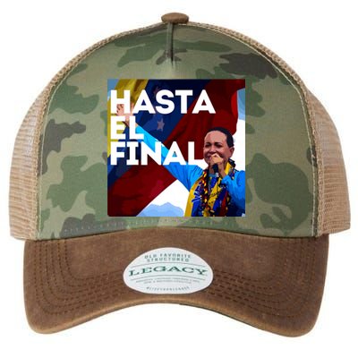 Hasta El Final Maria Corina Venezuela Libre Legacy Tie Dye Trucker Hat