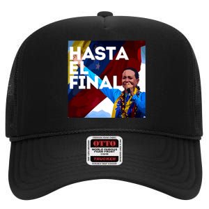 Hasta El Final Maria Corina Venezuela Libre High Crown Mesh Back Trucker Hat