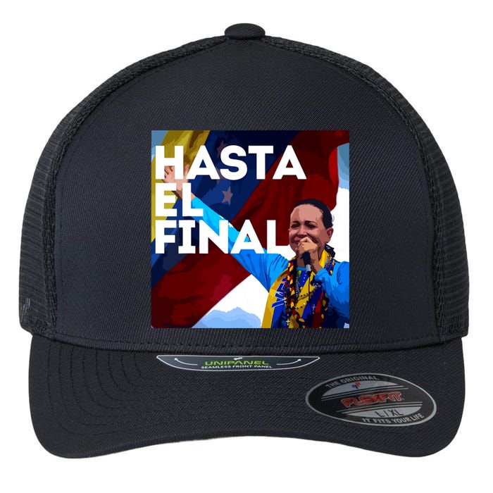 Hasta El Final Maria Corina Venezuela Libre Flexfit Unipanel Trucker Cap