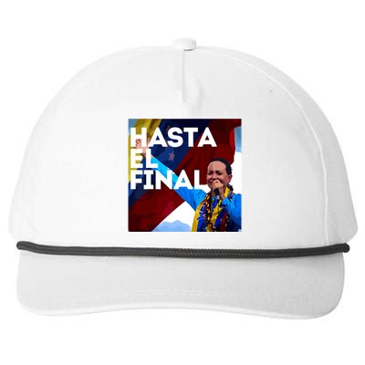 Hasta El Final Maria Corina Venezuela Libre Snapback Five-Panel Rope Hat