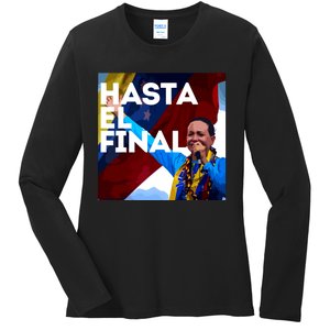 Hasta El Final Maria Corina Venezuela Libre Ladies Long Sleeve Shirt