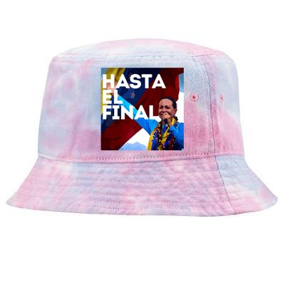 Hasta El Final Maria Corina Venezuela Libre Tie-Dyed Bucket Hat