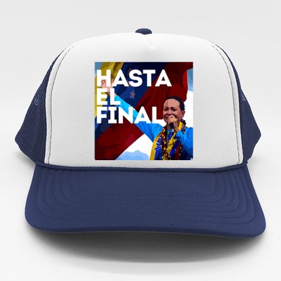 Hasta El Final Maria Corina Venezuela Libre Trucker Hat