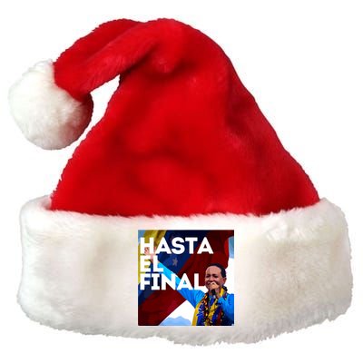 Hasta El Final Maria Corina Venezuela Libre Premium Christmas Santa Hat