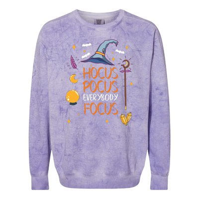 Halloween Everybody Focus Funny Colorblast Crewneck Sweatshirt