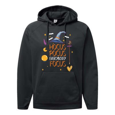 Halloween Everybody Focus Funny Performance Fleece Hoodie