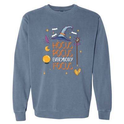 Halloween Everybody Focus Funny Garment-Dyed Sweatshirt