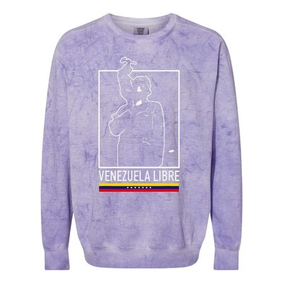 Hasta El Final Abajo Cadenas Venezuela Libre Colorblast Crewneck Sweatshirt