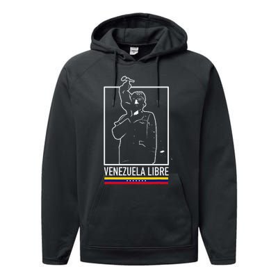 Hasta El Final Abajo Cadenas Venezuela Libre Performance Fleece Hoodie