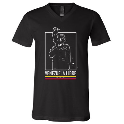 Hasta El Final Abajo Cadenas Venezuela Libre V-Neck T-Shirt