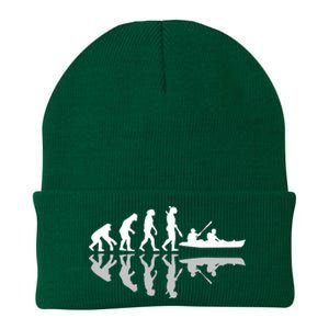 Human Evolution Funny Canoeing Humor River Adventure Knit Cap Winter Beanie