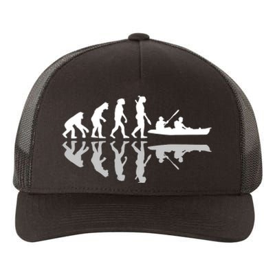 Human Evolution Funny Canoeing Humor River Adventure Yupoong Adult 5-Panel Trucker Hat